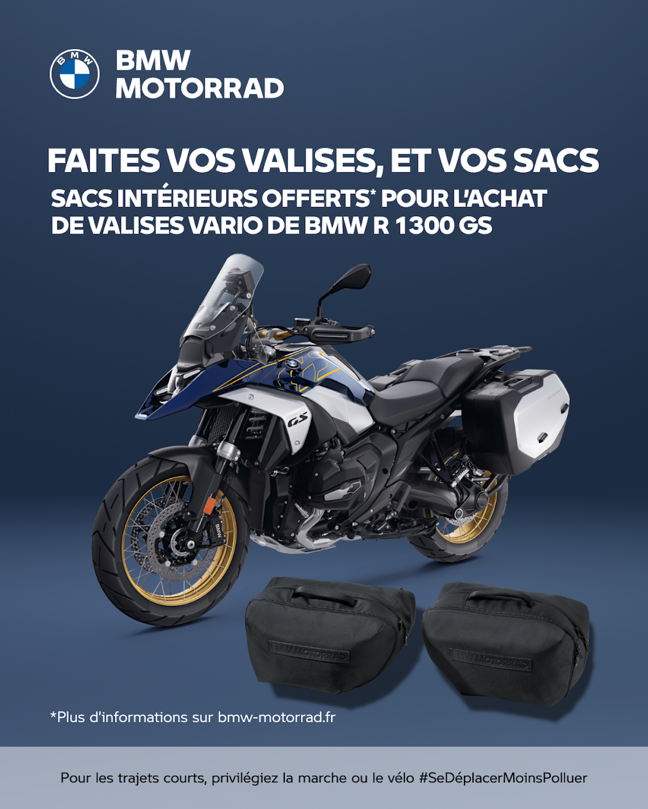 Les valises Vario de la BMW R 1300 GS.