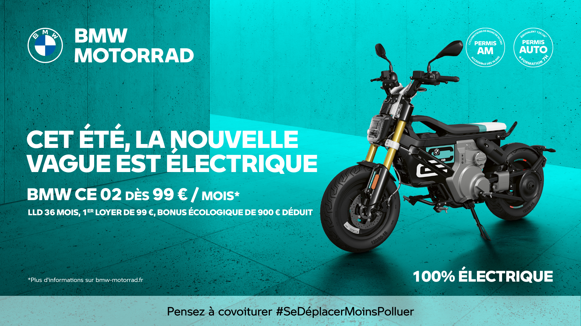 NOUVEAU BMW CE-02 100% ÉLECTRIQUE.