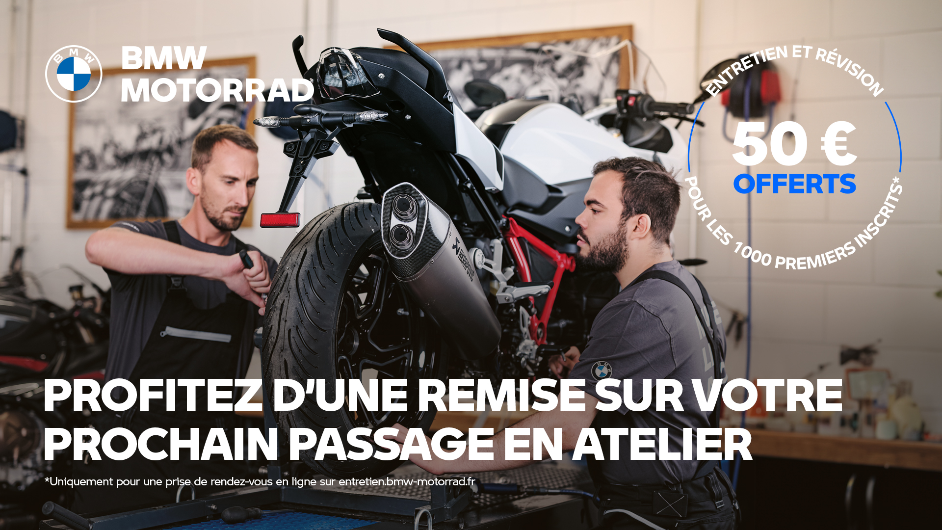 50€ OFFERTS SUR VOTRE PROCHAIN PASSAGE EN ATELIER.