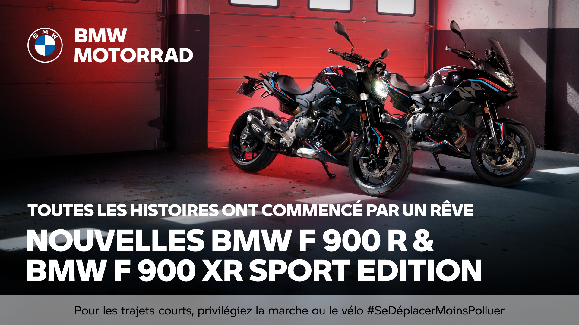 NOUVELLES ÉDITIONS SPORT BMW F 900 R ET F 900 XR.