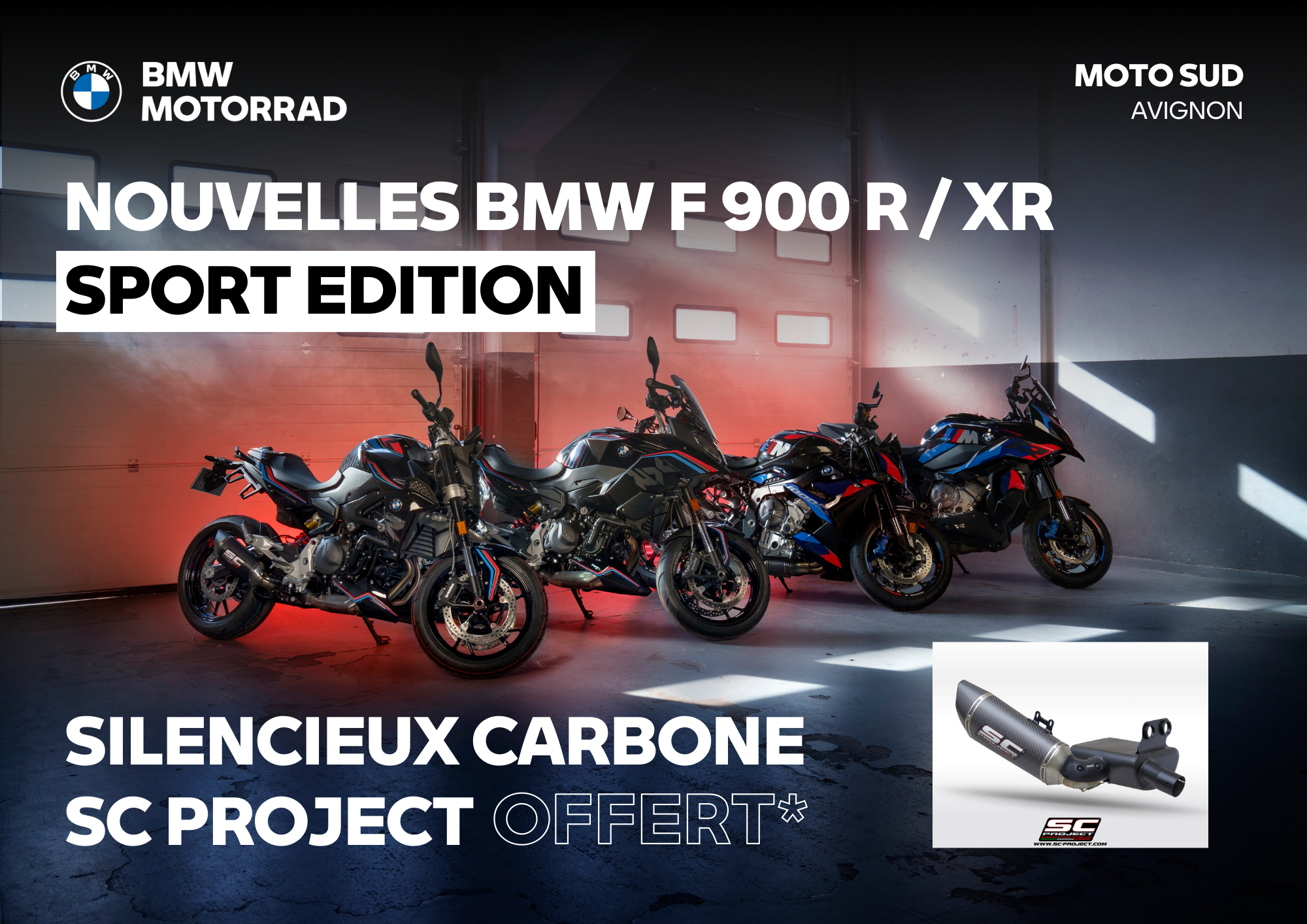 BMW F 900 R / XR ou F 900 R / XR A2 Sport Edition.