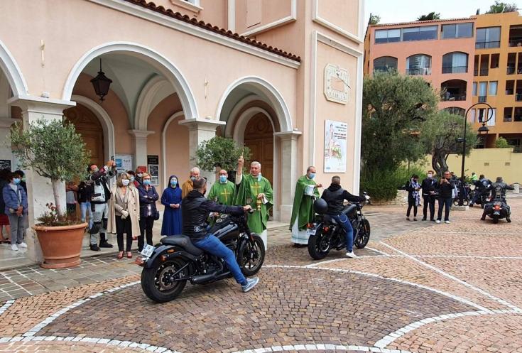 Moto Store Monaco à participé à la bénédiction des motos et des motards à l’église Saint-Nicolas de Monaco.