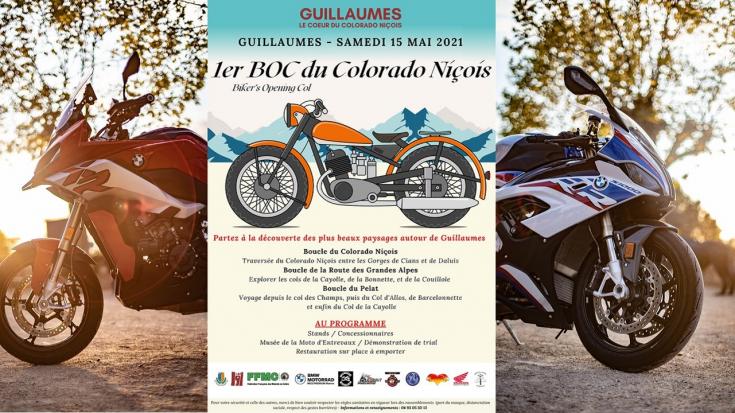 Vous êtes fan de Moto et vous aimez voyager en deux roues   N'attendez plus ! Le rendez-vous incontournable c'est le Samedi 15 Mai 2021 à Guillaumes pour le lancement du 1er BOC du Colorado Niçois ! 