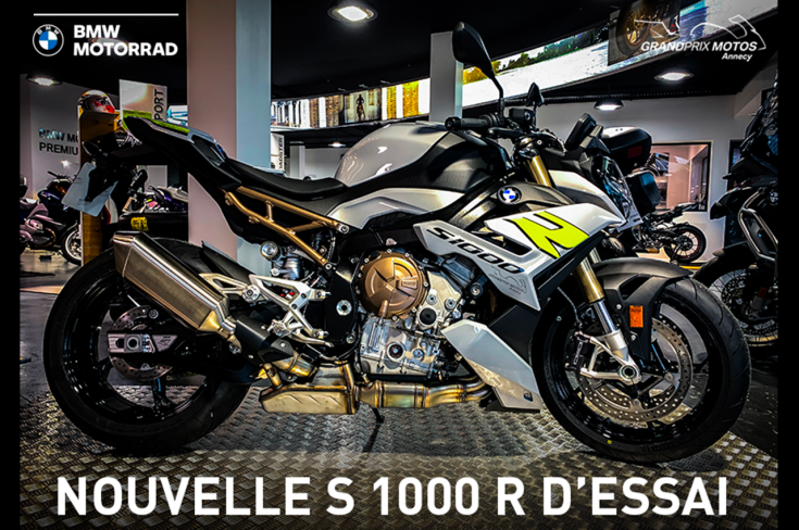 Une odeur d'essence flotte dans l'air. Un moteur monte en régime. Puissance brute de décoffrage. La nouvelle BMW S 1000 R entre en scène ! Roadster musclé à l'extérieur, ADN de superbike à l'intérieur. Car son châssis et son moteur ont les gènes d'une RR. Ultra-agile, ultra-précise. 165 ch pour 195 kg. Une machine encore plus sophistiquée, encore plus offensive que la précédente version. Disponible pour la première fois avec le pack M en option, le coloris M et les roues en carbone M.   Réservez votre essai