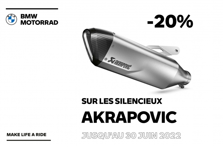 Bénéficiez de -20% sur votre silencieux Akrapovic.