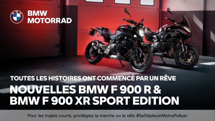 Nouvelles Éditions Sport BMW F 900 R et F 900 XR.