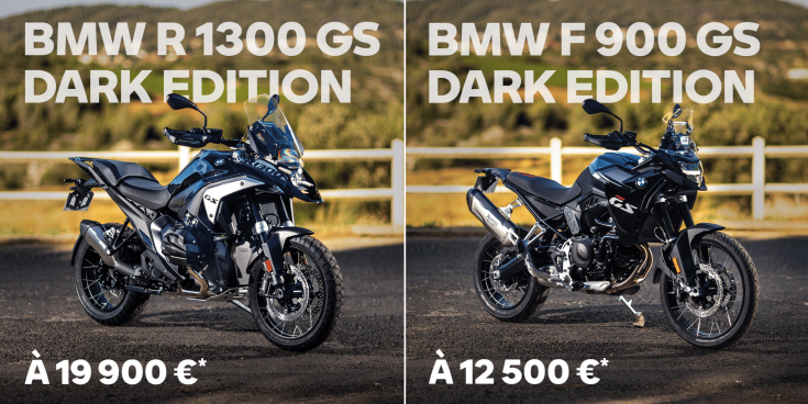 Les BMW R 1300 GS & F 900 GS Dark Edition.