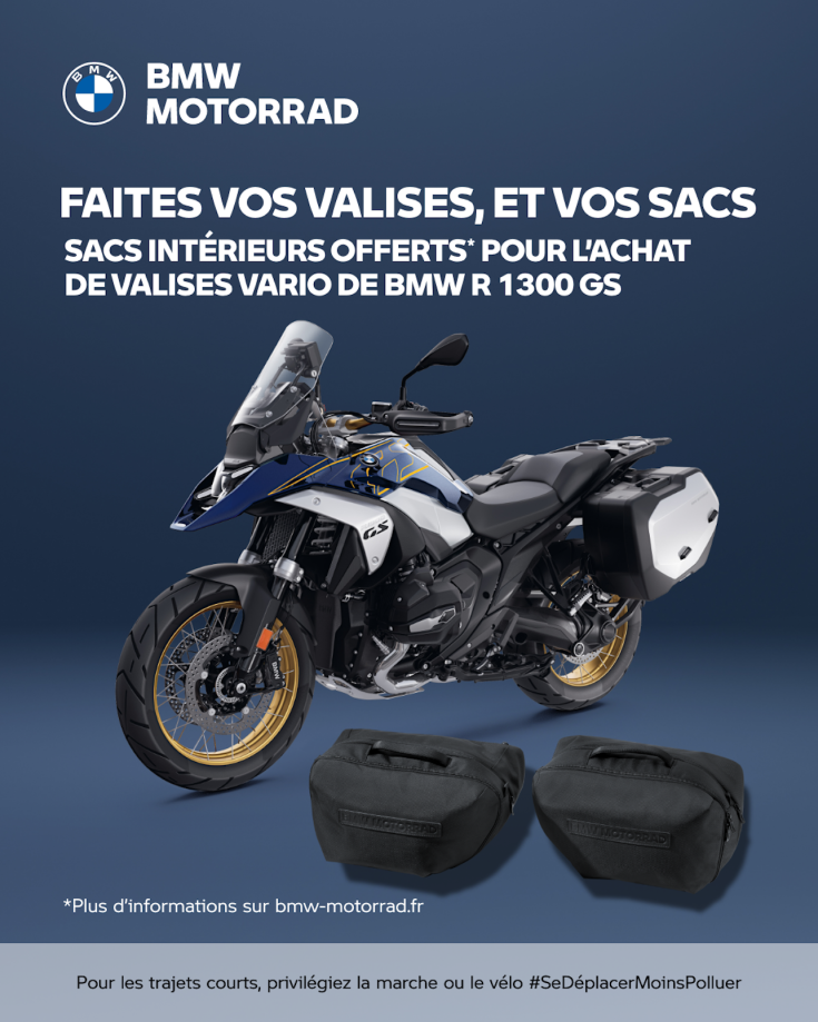 Les valises Vario de la BMW R 1300 GS.