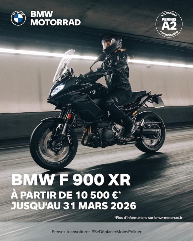 Profitez de la BMW F 900 XR dès 10 500 €.