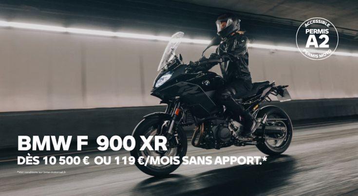BMW F 900 XR dès 10 500€ ou 119€/mois sans apport.