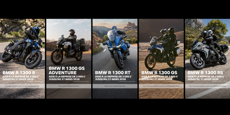 Gamme BMW R 1300 – Aide à la reprise de 2 000 €.