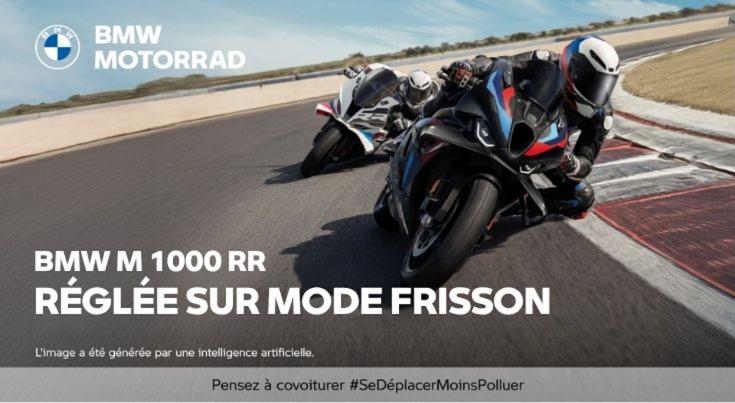 BMW M 1000 RR réglée sur mode frisson.