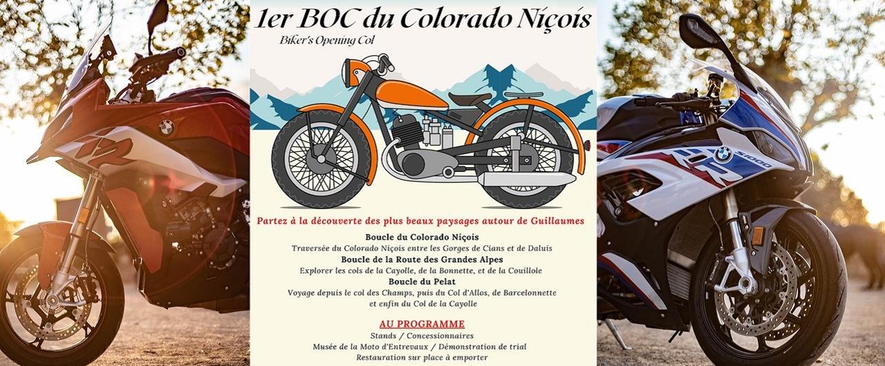 Vous êtes fan de Moto et vous aimez voyager en deux roues   N'attendez plus ! Le rendez-vous incontournable c'est le Samedi 15 Mai 2021 à Guillaumes pour le lancement du 1er BOC du Colorado Niçois ! 