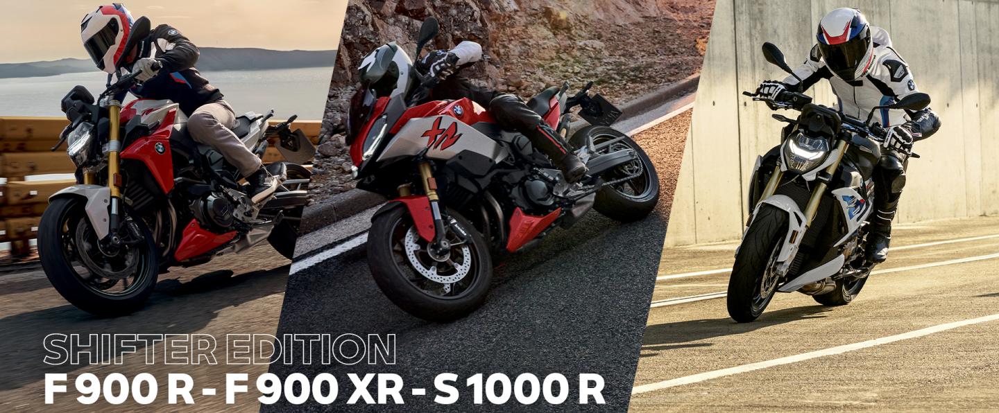 F 900 R, F 900 XR et S 1000 R SHIFTER EDITION