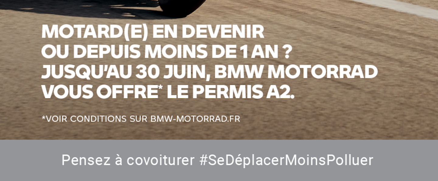 BMW Motorrad vous offre le permis A2.