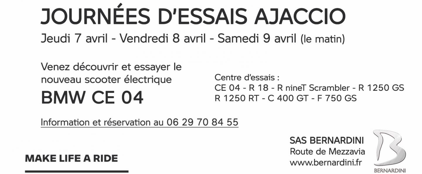 Journées d'essais BMW Motorrad Ajaccio.