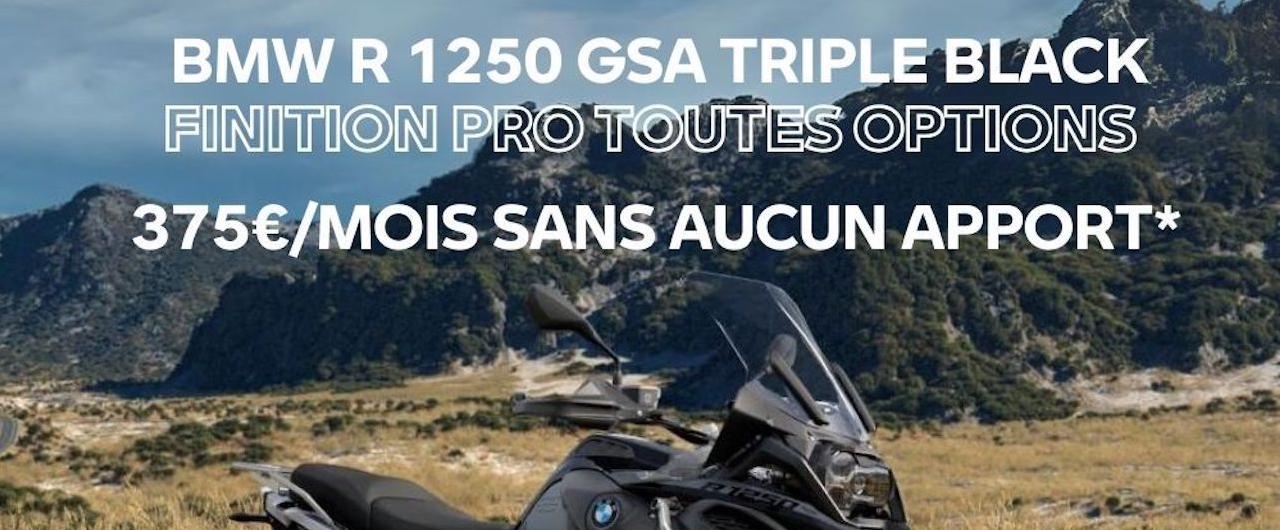 BMW R 1250 GSA TRIPLE BLACK À 375€/MOIS*.