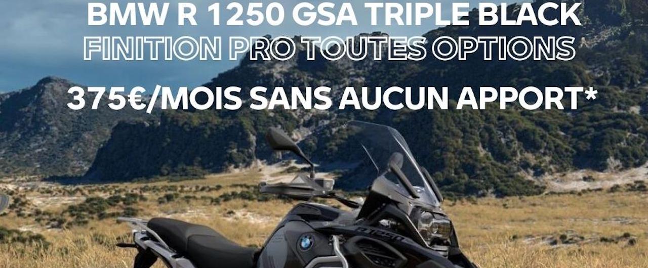 BMW R 1250 GSA TRIPLE BLACK À 375€/MOIS*.