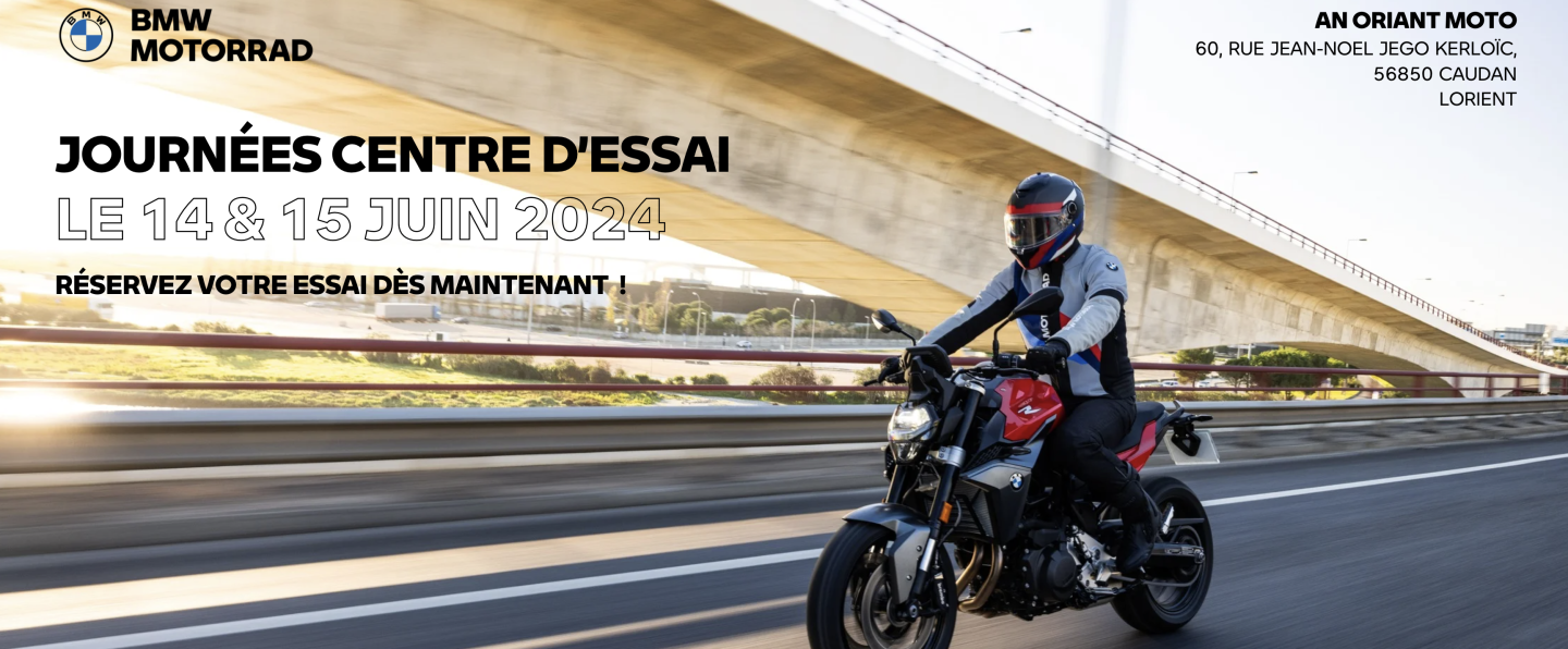 L'essai de la moto de vos rêves les 14 & 15 juin.