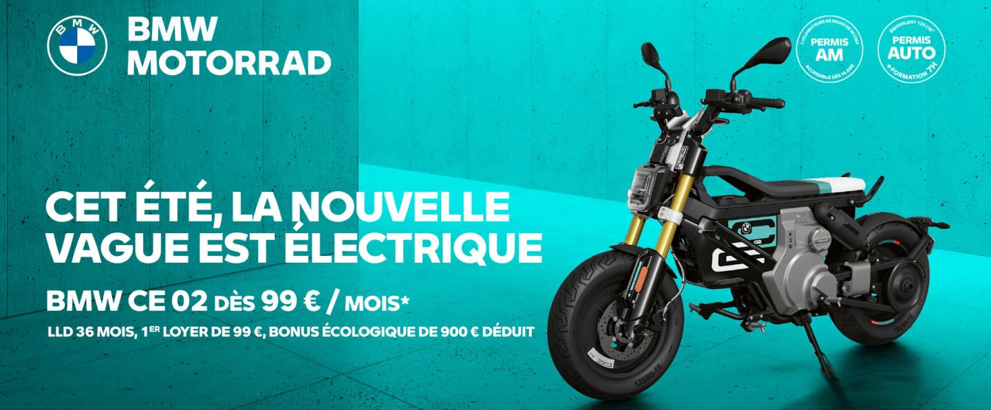 NOUVEAU BMW CE-02 100% ÉLECTRIQUE.