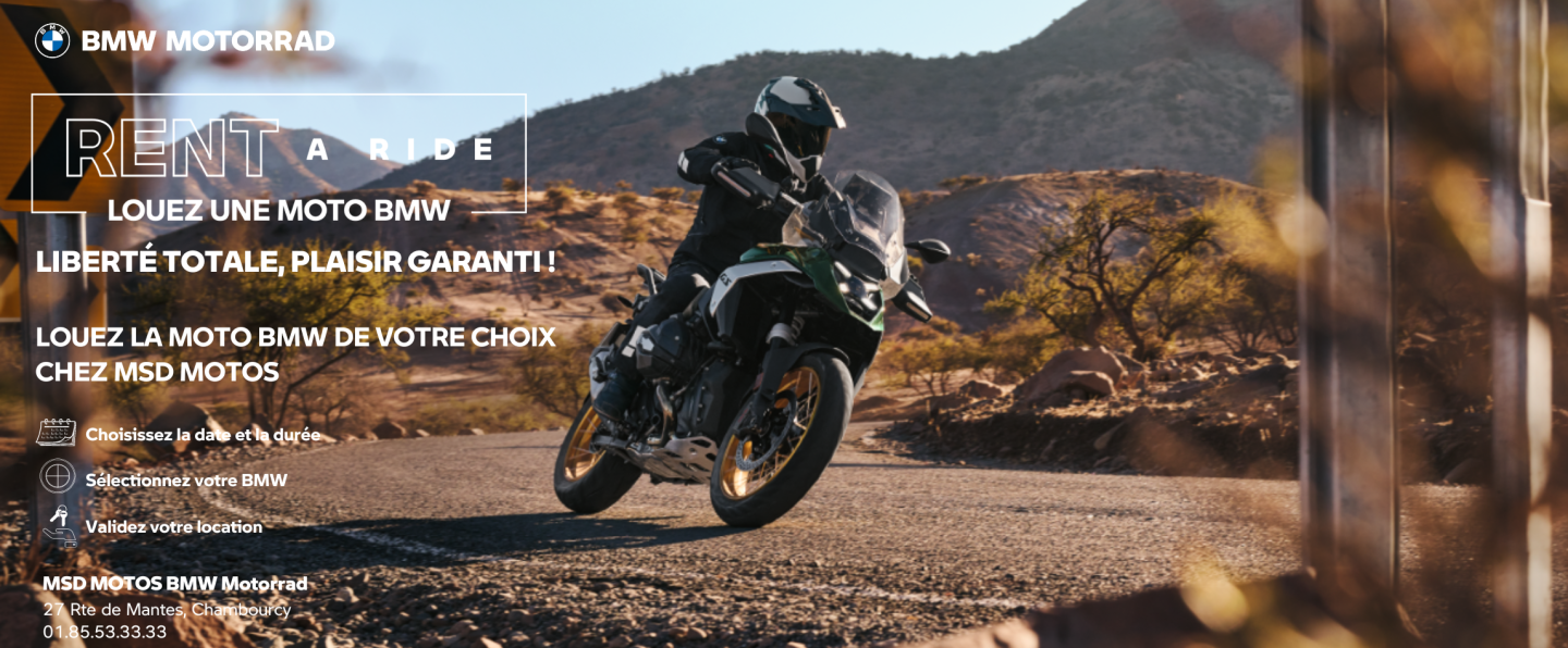 Louez la BMW de votre choix chez MSD MOTOS !