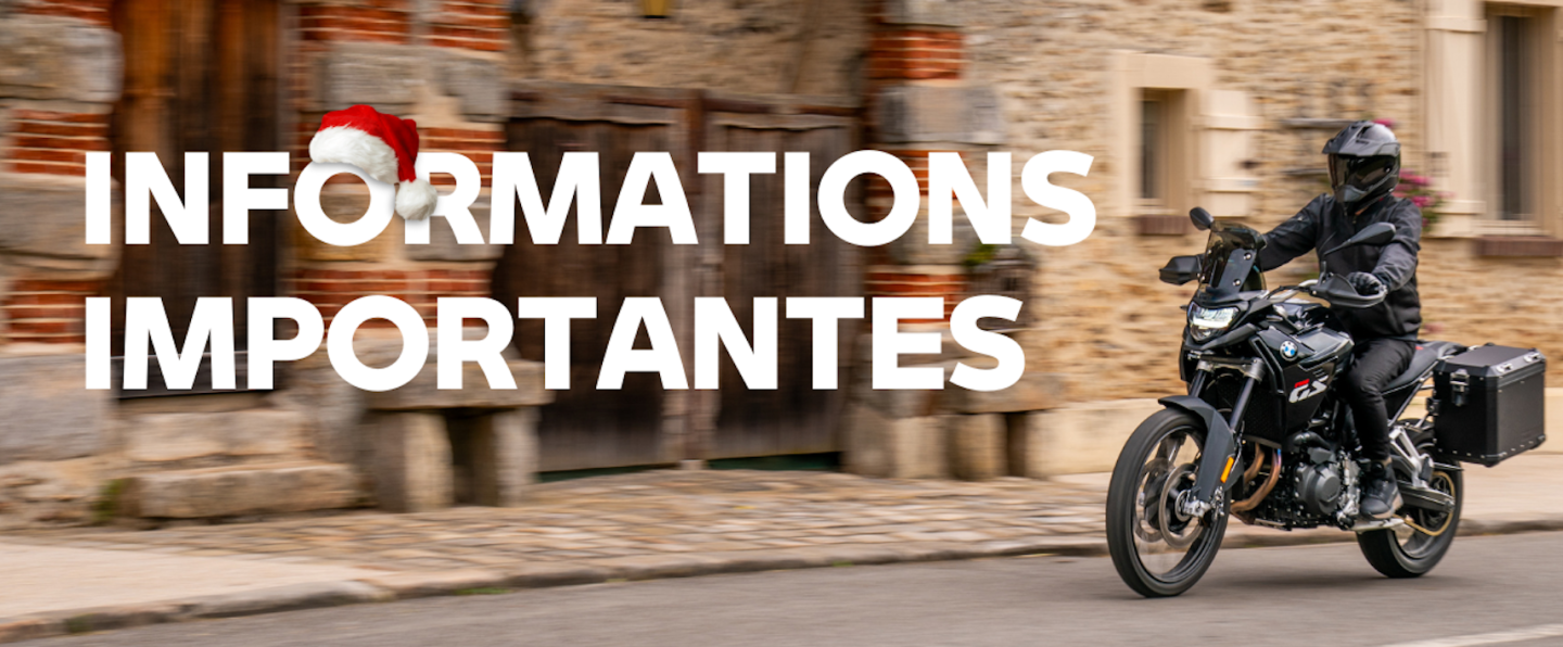 INFORMATION IMPORTANTE : Dates de fermetures.