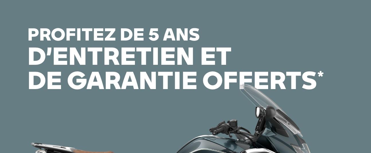 5 ans d'entretien et de garantie offerts*.