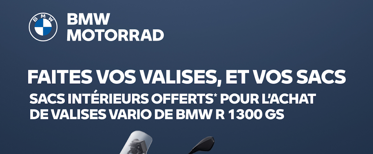 Les valises Vario de la BMW R 1300 GS.