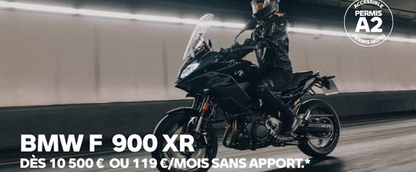 BMW F 900 XR dès 10 500€ ou 119€/mois sans apport.