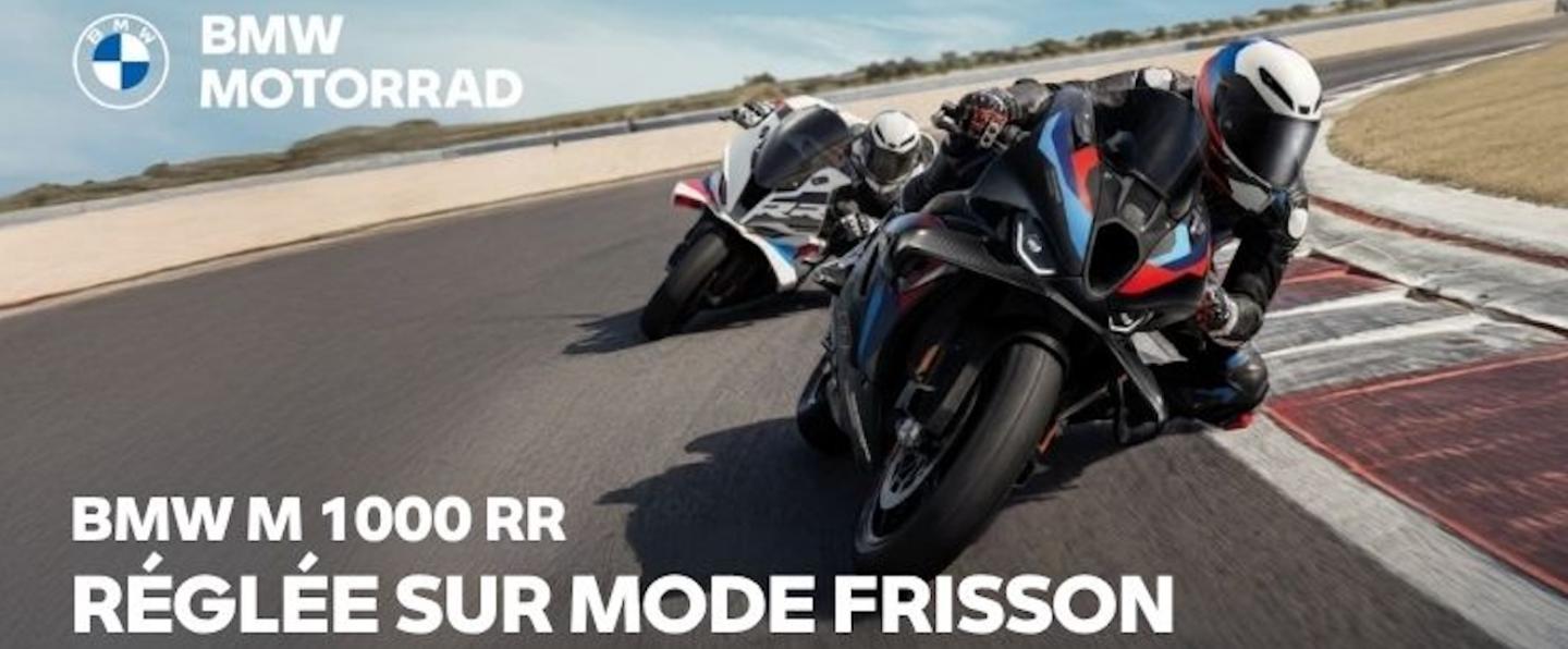 BMW M 1000 RR réglée sur mode frisson.