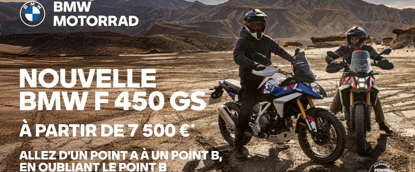  NOUVELLE BMW F 450 GS : L’AVENTURE VERSION A2.